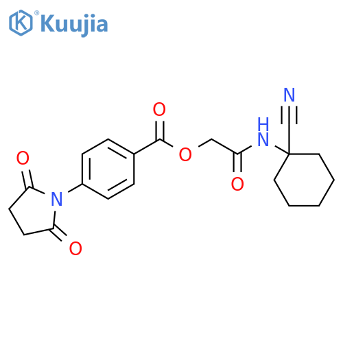 2-[(1-Cyanocyclohexyl)amino]-2-oxoethyl 4-(2,5-dioxo-1-pyrrolidinyl)benzoate structure
