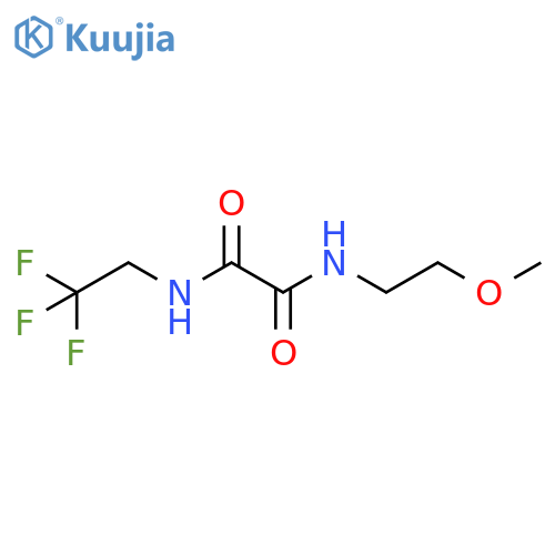 N-(2-methoxyethyl)-N'-(2,2,2-trifluoroethyl)ethanediamide structure