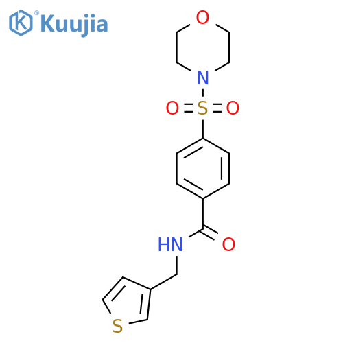 4-(morpholine-4-sulfonyl)-N-(thiophen-3-yl)methylbenzamide structure