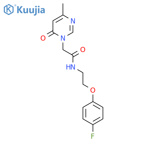 N-2-(4-fluorophenoxy)ethyl-2-(4-methyl-6-oxo-1,6-dihydropyrimidin-1-yl)acetamide structure