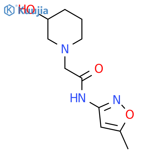2-(3-hydroxypiperidin-1-yl)-N-(5-methyl-1,2-oxazol-3-yl)acetamide structure