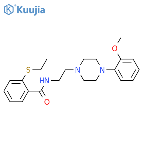 2-(ethylsulfanyl)-N-{2-4-(2-methoxyphenyl)piperazin-1-ylethyl}benzamide structure