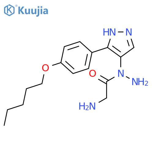 Glycine, N-[3-[4-(pentyloxy)phenyl]-1H-pyrazol-4-yl]-, hydrazide structure