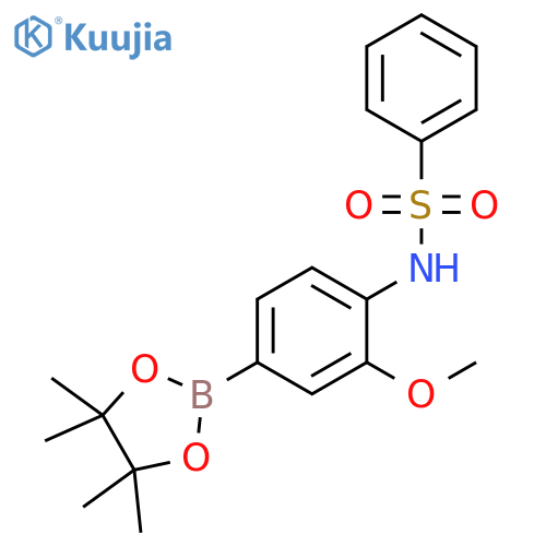 Pinacol 3-methoxy-4-phenylsulfonylaminophenylboronic acid structure