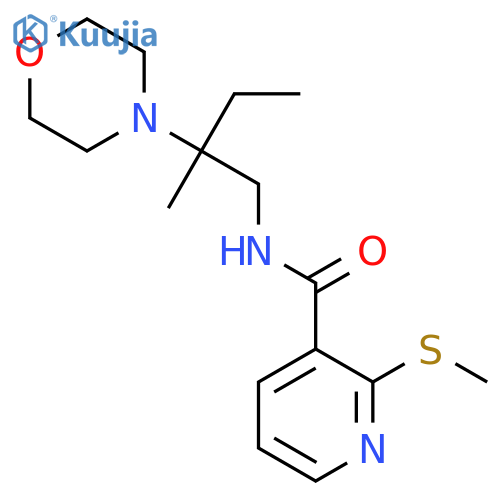 N-[2-methyl-2-(morpholin-4-yl)butyl]-2-(methylsulfanyl)pyridine-3-carboxamide structure