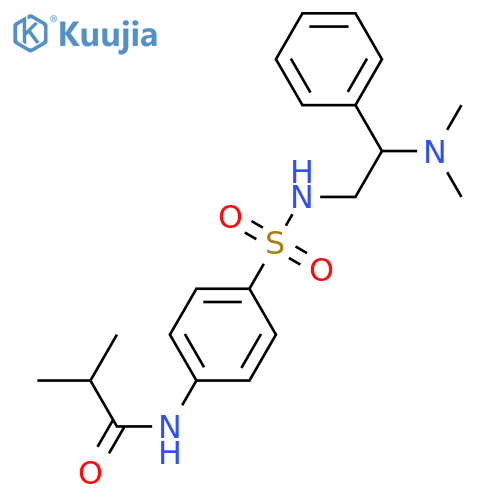 N-(4-{[2-(dimethylamino)-2-phenylethyl]sulfamoyl}phenyl)-2-methylpropanamide structure