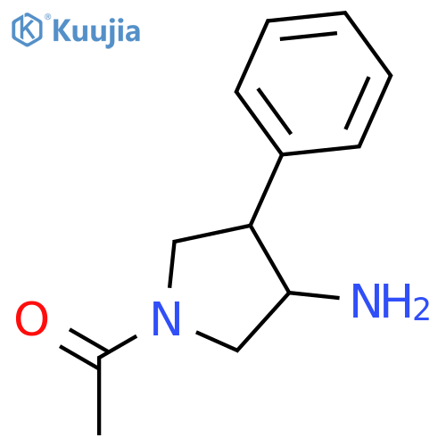 1-(3-Amino-4-phenylpyrrolidin-1-yl)ethanone structure