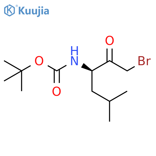 Carbamic acid, [1-(bromoacetyl)-3-methylbutyl]-, 1,1-dimethylethyl ester, (R)- (9CI) structure