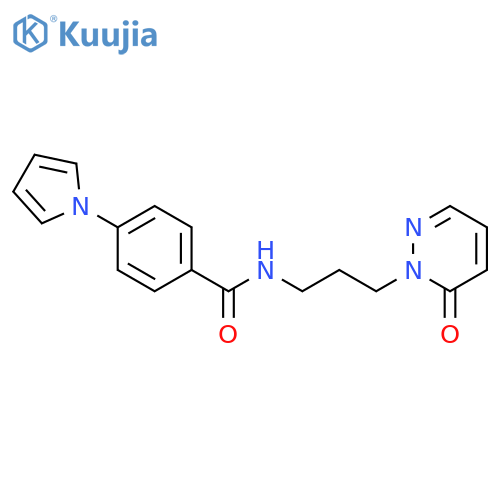 N-3-(6-oxo-1,6-dihydropyridazin-1-yl)propyl-4-(1H-pyrrol-1-yl)benzamide structure