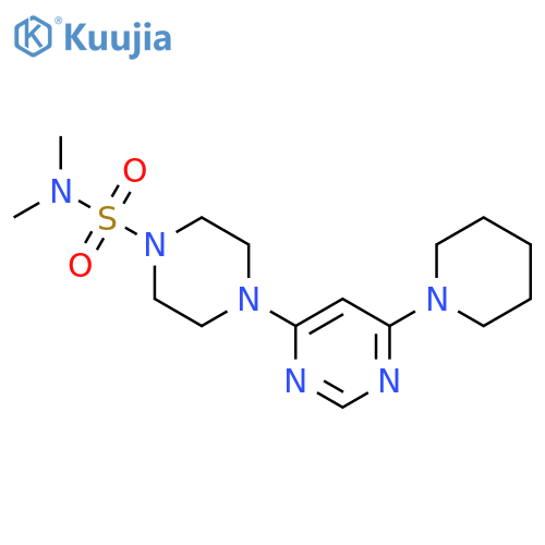N,N-dimethyl-4-6-(piperidin-1-yl)pyrimidin-4-ylpiperazine-1-sulfonamide structure