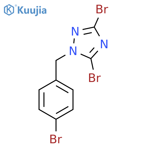 3,5-Dibromo-1-[(4-bromophenyl)methyl]-1H-1,2,4-triazole structure