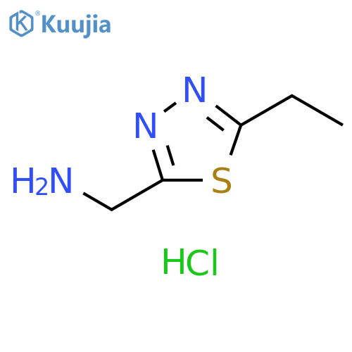(5-ethyl-1,3,4-thiadiazol-2-yl)methanamine hydrochloride structure