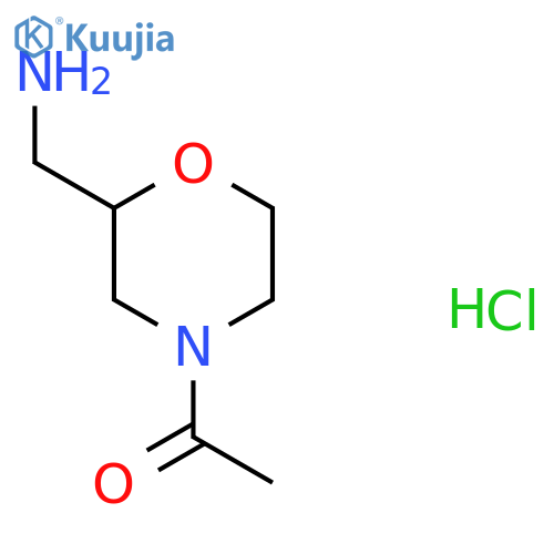 [(4-Acetylmorpholin-2-yl)methyl]amine hydrochloride structure