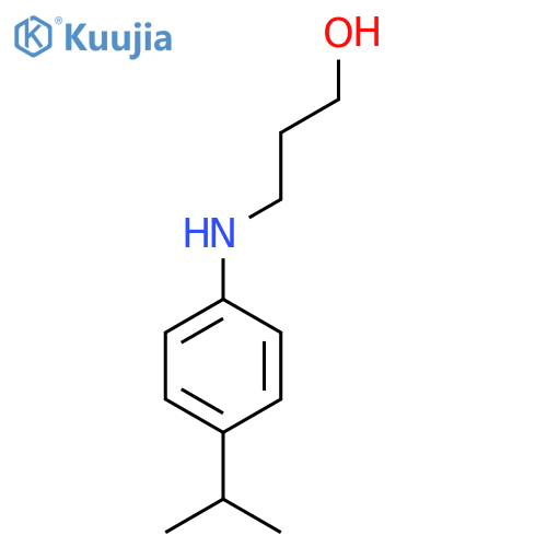 3-(4-Propan-2-ylanilino)propan-1-ol structure