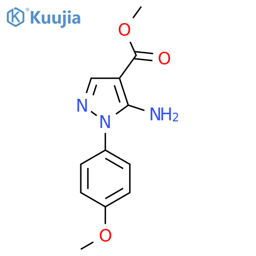 Methyl 5-amino-1-(4-methoxyphenyl)-1H-pyrazole-4-carboxylate structure