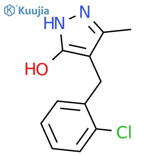 4-(2-chlorobenzyl)-3-methyl-1H-pyrazol-5-ol structure