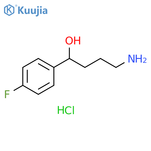 4-amino-1-(4-fluorophenyl)butan-1-ol hydrochloride structure