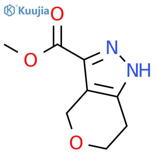 methyl 1H,4H,6H,7H-pyrano[4,3-c]pyrazole-3-carboxylate structure