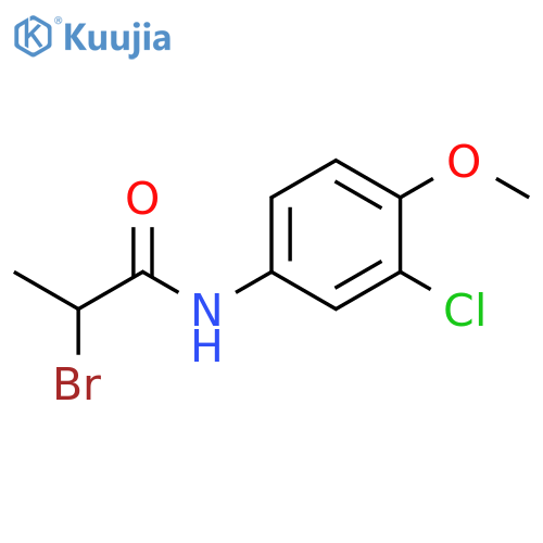 2-bromo-N-(3-chloro-4-methoxyphenyl)propanamide structure