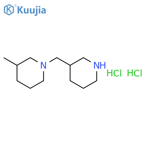 3-Methyl-1-(3-piperidinylmethyl)piperidine dihydrochloride structure