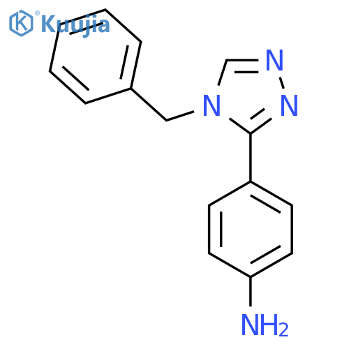 4-(4-Benzyl-4H-1,2,4-triazol-3-yl)phenylamine structure