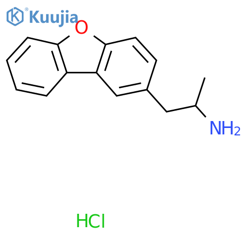 (2-Dibenzob,dfuran-2-yl-1-methylethyl)amine hydrochloride structure