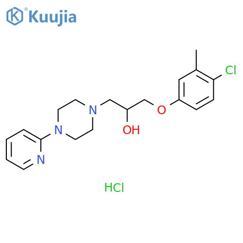 1-(4-chloro-3-methylphenoxy)-3-4-(pyridin-2-yl)piperazin-1-ylpropan-2-ol dihydrochloride structure