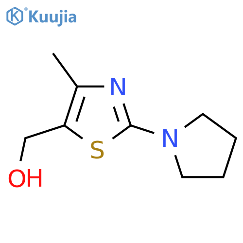 4-methyl-2-(pyrrolidin-1-yl)-1,3-thiazol-5-ylmethanol structure