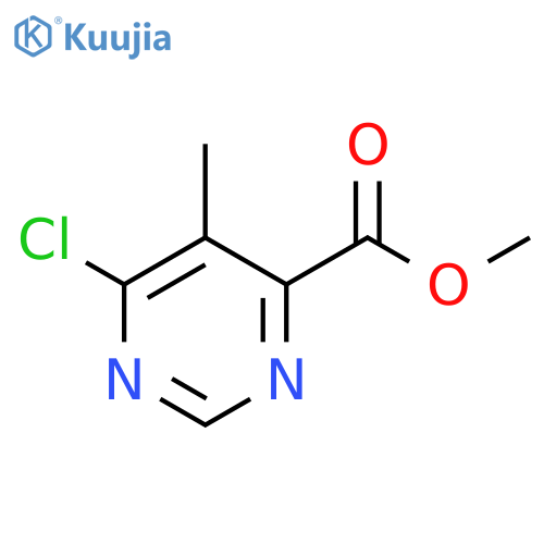 Methyl 6-chloro-5-methyl-4-pyrimidinecarboxylate structure