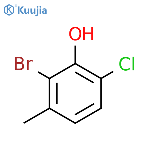 2-Bromo-6-chloro-3-methylphenol structure