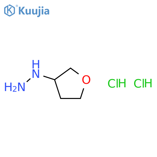 (oxolan-3-yl)hydrazine dihydrochloride structure
