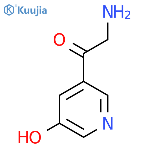 2-Amino-1-(5-hydroxypyridin-3-yl)ethan-1-one structure