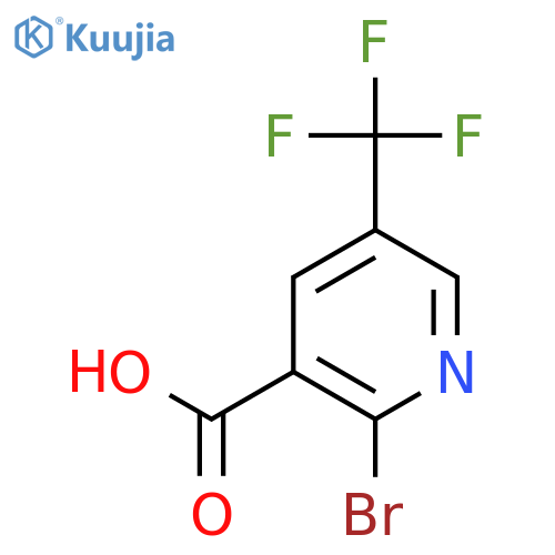 2-bromo-5-(trifluoromethyl)pyridine-3-carboxylic acid structure