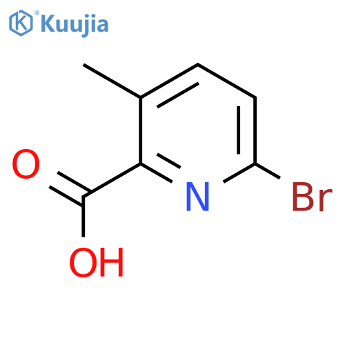 6-Bromo-3-methylpyridine-2-carboxylic acid structure
