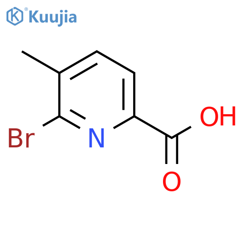 6-bromo-5-methyl-pyridine-2-carboxylic acid structure