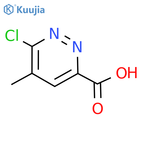 6-Chloro-5-methylpyridazine-3-carboxylic acid structure