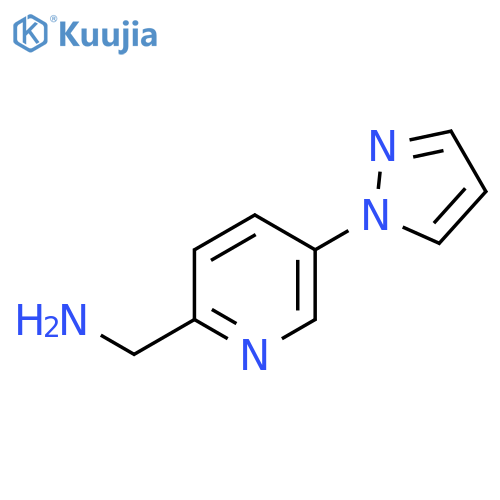 5-(1H-pyrazol-1-yl)pyridin-2-ylmethanamine structure