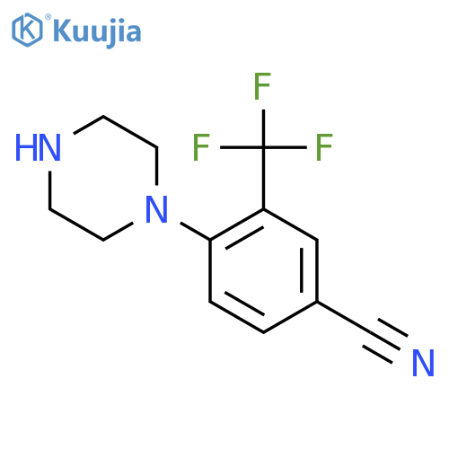 3-(Trifluoromethyl)-4-piperazinobenzonitrile structure