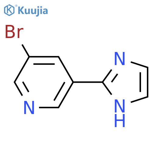 3-bromo-5-(1H-imidazol-2-yl)pyridine structure
