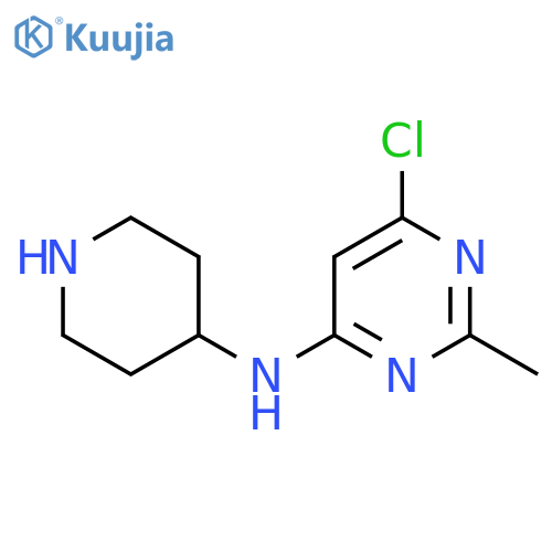 6-chloro-2-methyl-N-(piperidin-4-yl)pyrimidin-4-amine structure