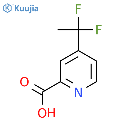 4-(1,1-difluoroethyl)pyridine-2-carboxylic acid structure