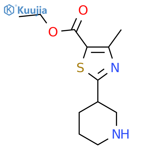 ethyl 4-methyl-2-(piperidin-3-yl)thiazole-5-carboxylate structure