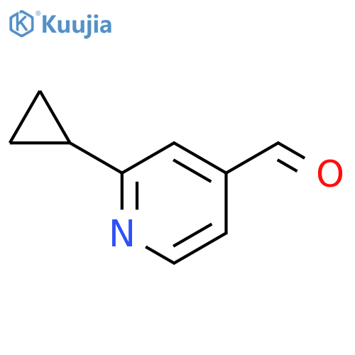 2-cyclopropylpyridine-4-carbaldehyde structure