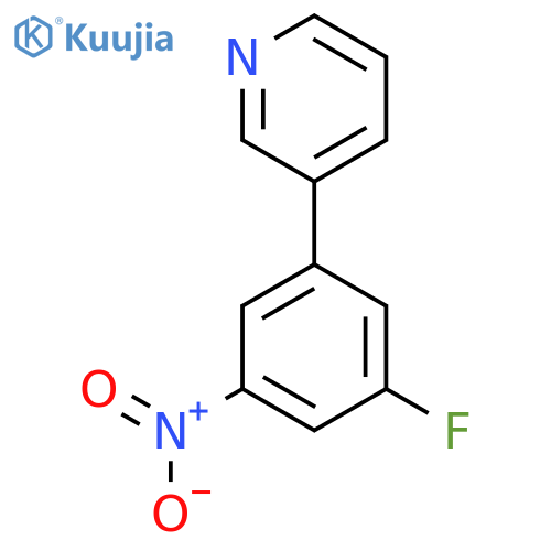 3-(3-fluoro-5-nitrophenyl)pyridine structure