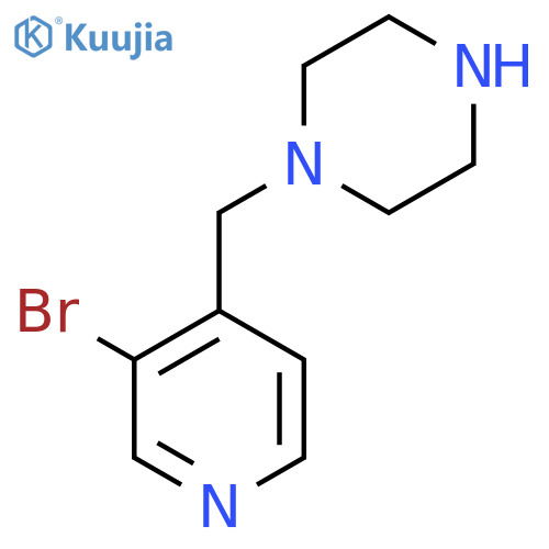 1-(3-bromopyridin-4-yl)methylpiperazine structure