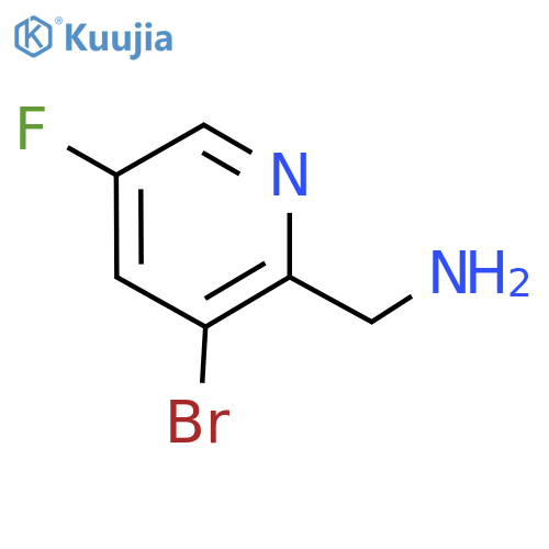 (3-bromo-5-fluoro-2-pyridyl)methanamine structure