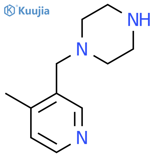1-(4-methylpyridin-3-yl)methylpiperazine structure