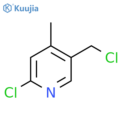 2-Chloro-5-(chloromethyl)-4-methylpyridine structure