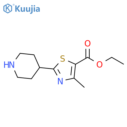 ethyl 4-methyl-2-(piperidin-4-yl)thiazole-5-carboxylate structure