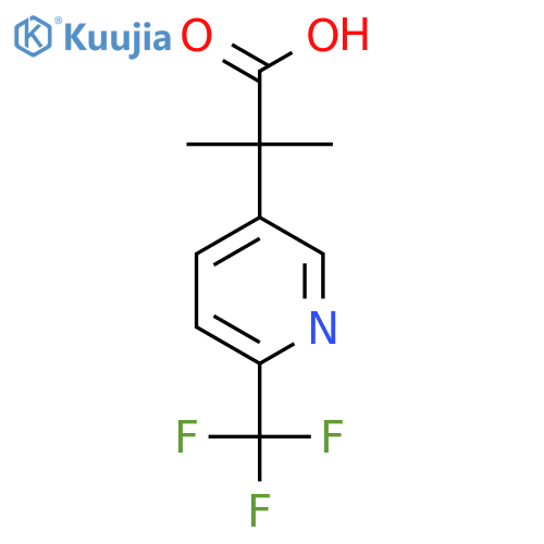 2-methyl-2-6-(trifluoromethyl)pyridin-3-ylpropanoic acid structure